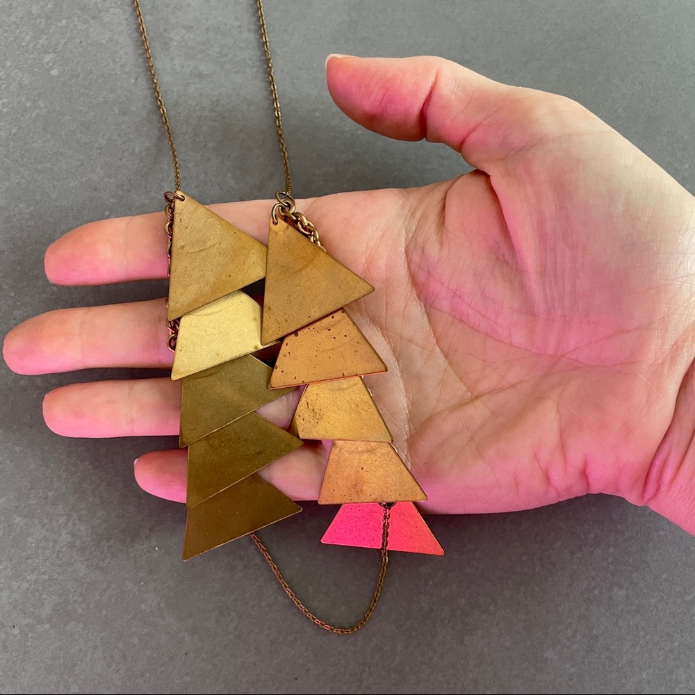 Laura Lombardi Scale Necklace Brass - Picture 9 of 11